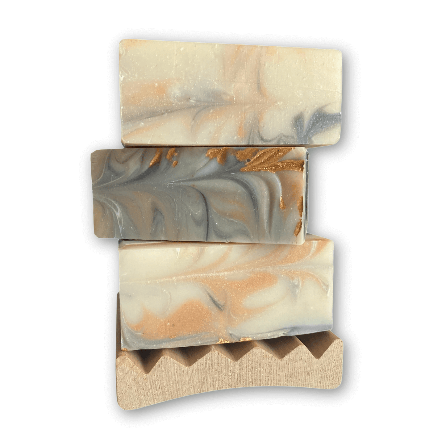 Stack of three Joshua Tree soap bars by Brick Box Natural Soap Co.