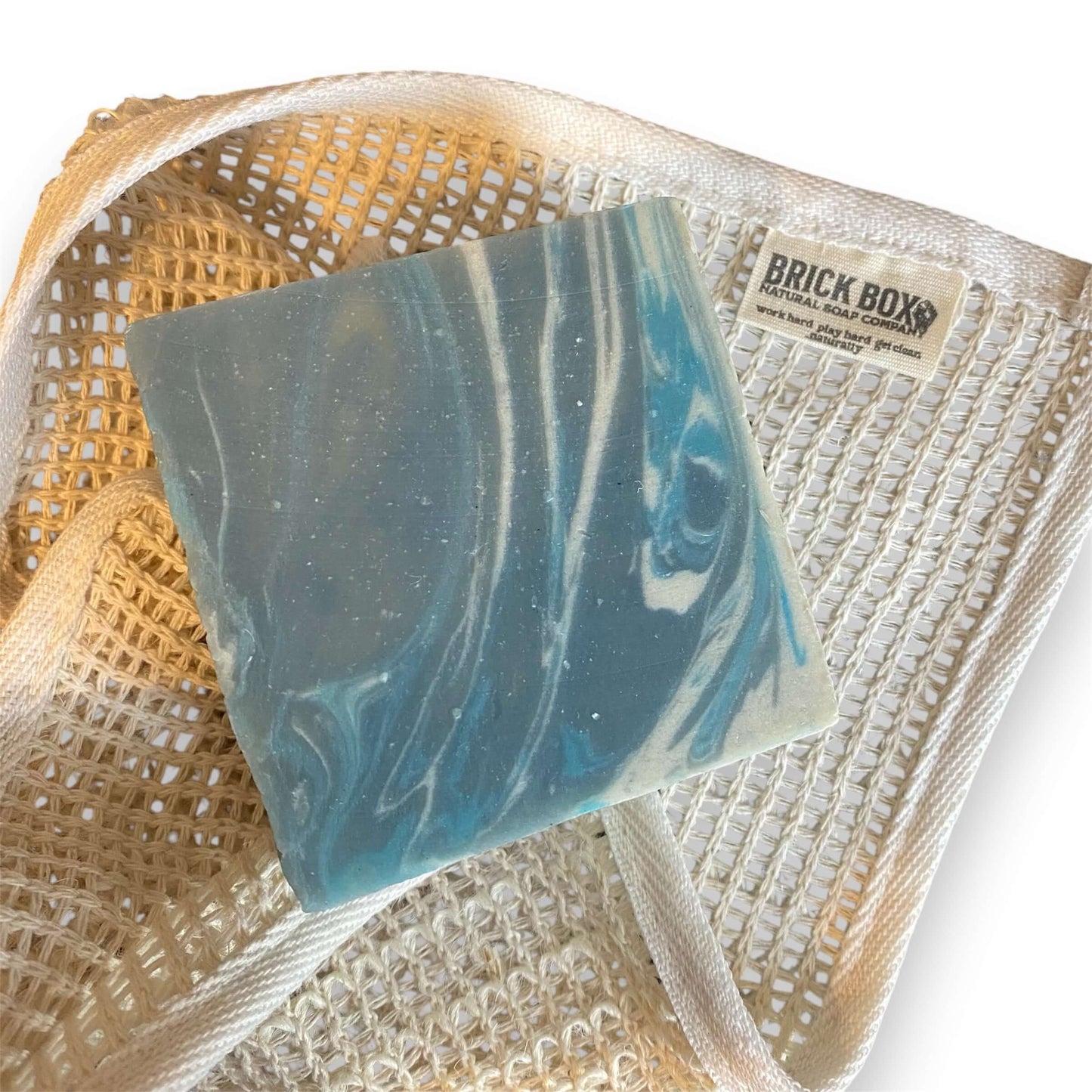 sisal washcloth with soap bar