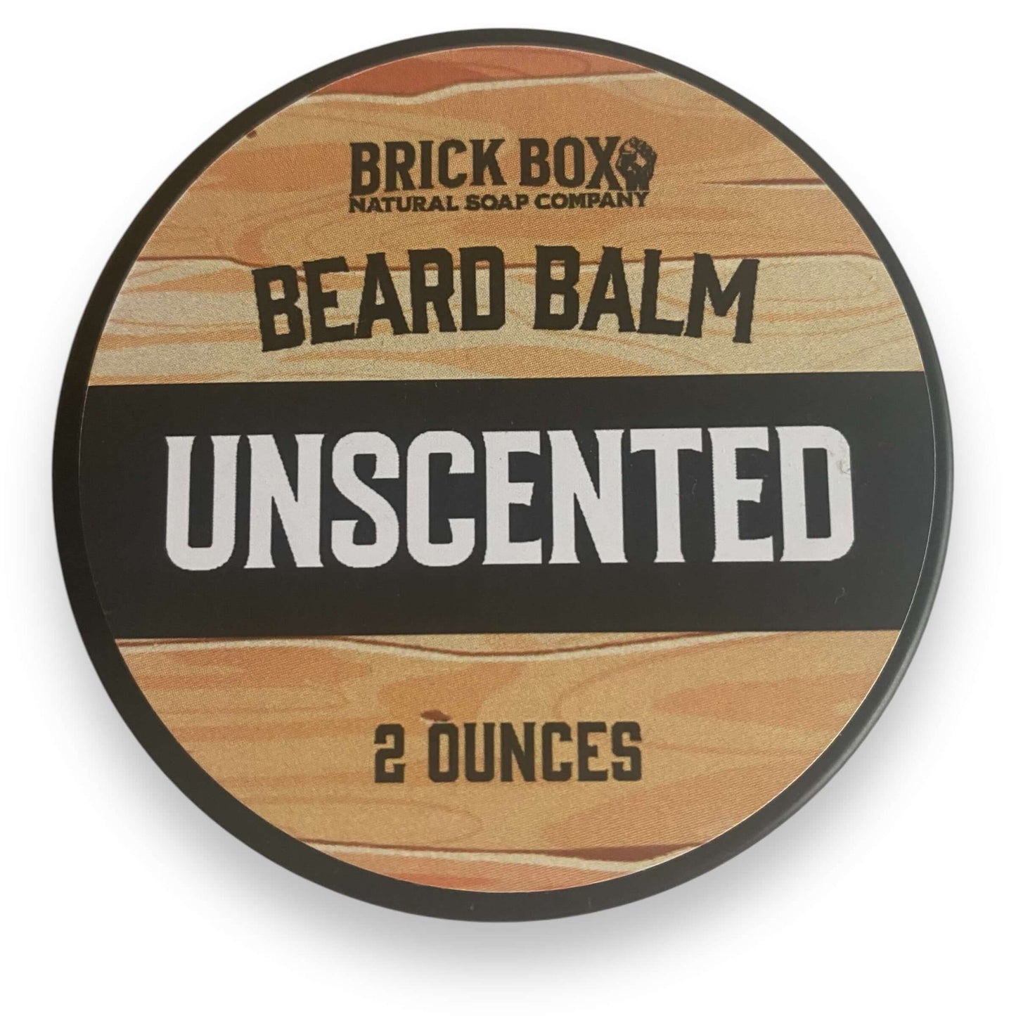 tin of Unscented Beard Balm by Brick Box Natural Soap Co.