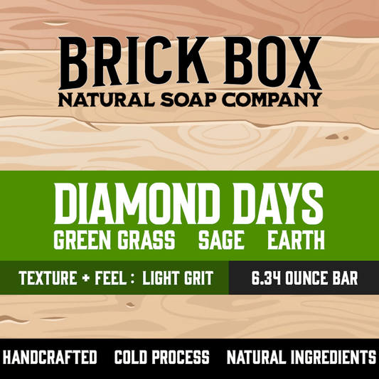 a box of Diamond Days soap by Brick Box