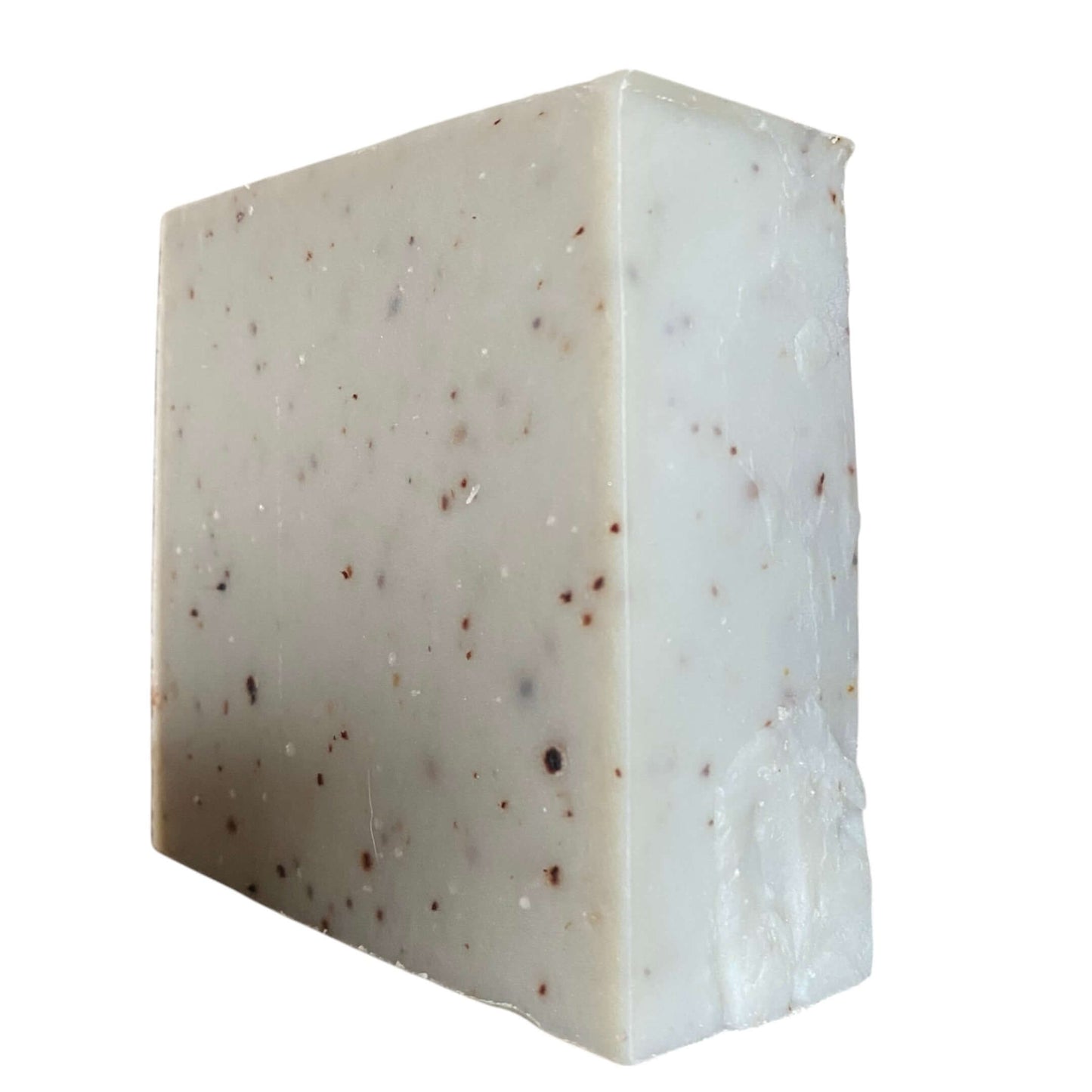 Angled view of Blueberry Trail soap by Brick Box Natural Soap Co.